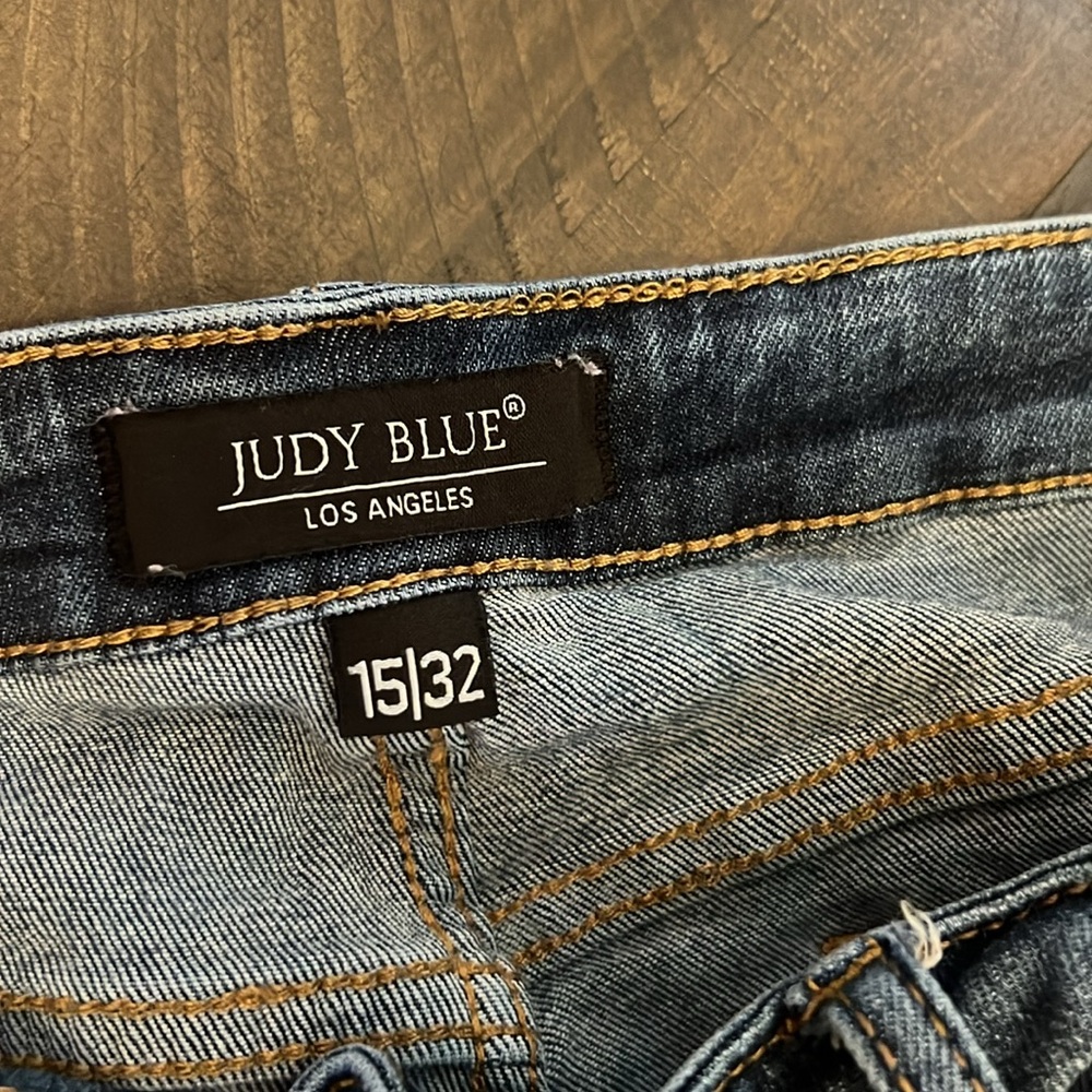 Judy Blue High Rise Flare Jeans - Dark Blue - Picture 10 of 11
